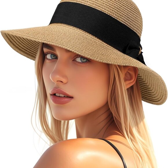 Beach Hats for Women, Sun Straw Hat for Women, UPF 50+ UV Sun Protection Sun Hat - Picture 1 of 8